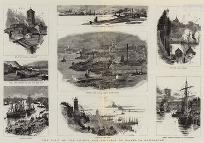 Wizyta księcia i księżnej Walii w Newcastle autorstwa William Lionel Wyllie